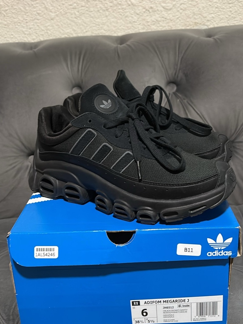 adidas Adifom Megaride Black Men’s Athletic Sneakers